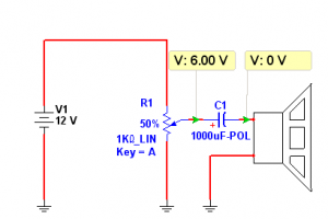 Fig.6 Etapa de salida genérica con capacitor de acoplamiento