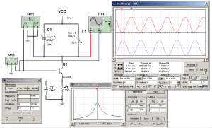 Fig.10 Amplificador de RF con el instrumental conectado