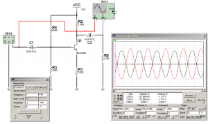 Fig.5 Prueba del amplificador a transistor NPN