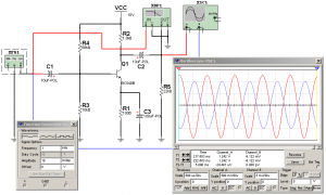 Fig.7 Etapa con emisor a masa para la alterna